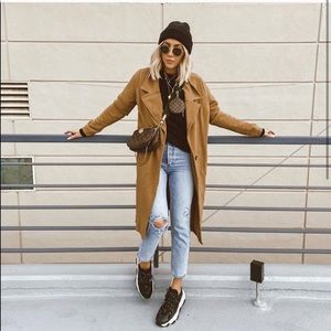 When it rains double breasted coat